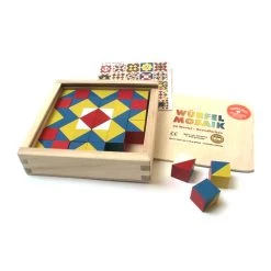 Liebe Holzspielzeug Liebe HANDARBEIT 46106 Würfel Mosaik, 36 Würfel In Holzkasten Grundfarben