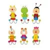 Bartl 0515 Doppel-Wandhaken "Tiere" 6 Stück Kinder-Garderobe -Le Toy Van Geschäft 100515 Doppel Wandhaken Tiere