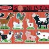 Melissa & Doug 10726 Steckpuzzle Aus Holz "Tiere Auf Dem Bauernhof" Mit Ton