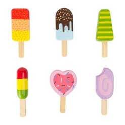 Legler 11070 Eis Am Stiel 7-teilig Für Kinderküche Holz -Le Toy Van Geschäft 11070 3 Eis am Stil