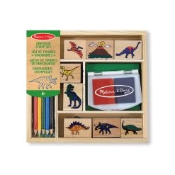 Melissa & Doug 11633 Stempelset "Dinos" 10 Stempel Stifte.. Holzbox -Le Toy Van Geschäft 11633 1 Stempelset Dino