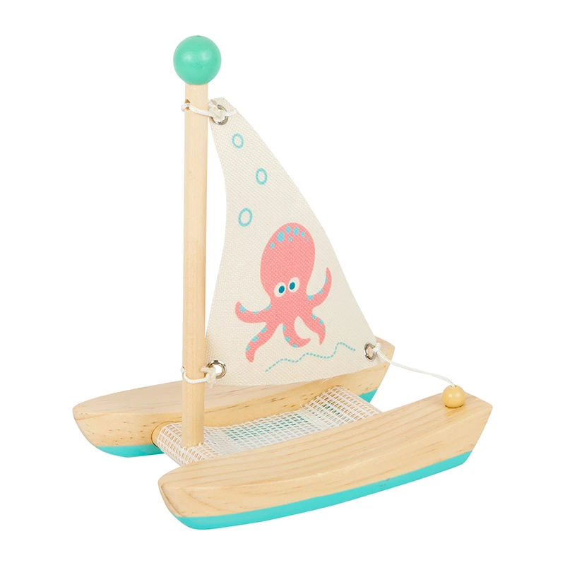 Legler 11656 Katamaran "Oktopus" Wasserspielzeug Holz 3 Legler 11656 Katamaran "Oktopus" Wasserspielzeug Holz