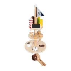 Legler 12232 Eisständer "fresh" Für Kaufmannsladen Oder Kinderküche Holz -Le Toy Van Geschäft 12232 3 Eisstander fresh