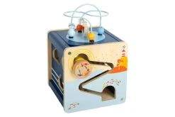 Legler 12312 Motorikwürfel "Großer Ozean" Blau Holz -Le Toy Van Geschäft 12312 4 Motorikwurfel Grosser Ozean