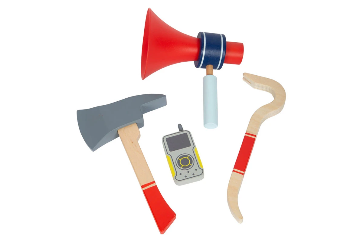 Legler 12361 Feuerwehr-Rucksack Mit Axt, Helm, Megafon, Handy Usw. 7 Legler 12361 Feuerwehr-Rucksack Mit Axt, Helm, Megafon, Handy Usw. – Bild 5