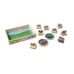 Melissa & Doug 12390 Mein Erstes Holzstempel-Set "Tiere Vom Bauernhof" (10 Teile) -Le Toy Van Geschäft 12390 2 Stempelset Bauernhoftiere