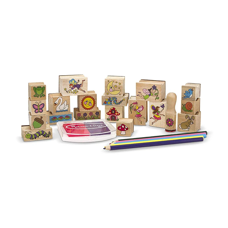 Melissa & Doug 12424 Stempelset "Märchengarten" 20 Stempel Stifte.. Holzbox 3 Melissa & Doug 12424 Stempelset "Märchengarten" 20 Stempel Stifte.. Holzbox