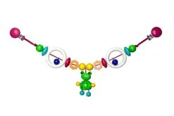 Hess 12988 Wagenkette "Frosch Toni" Für Kinderwagen Holz Erzgebirge