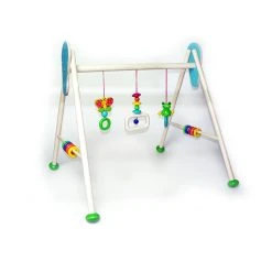 Hess 13372 Babyspielgerät "Frosch Toni" Gym Aus Erzgebirge Holz