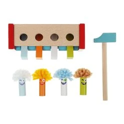 Cubika 13746 Klopfbank "Jumping Clowns" Motorikspielzeug Holz Ukrainian Toys -Le Toy Van Geschäft 13746 3 Klopfbank Jumping Clowns