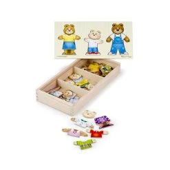 Melissa & Doug 13770 Anziehpuppenpuzzle "Bärenfamilie" Holz -Le Toy Van Geschäft 13770 3 Anziehpuzzle Barenfamilie