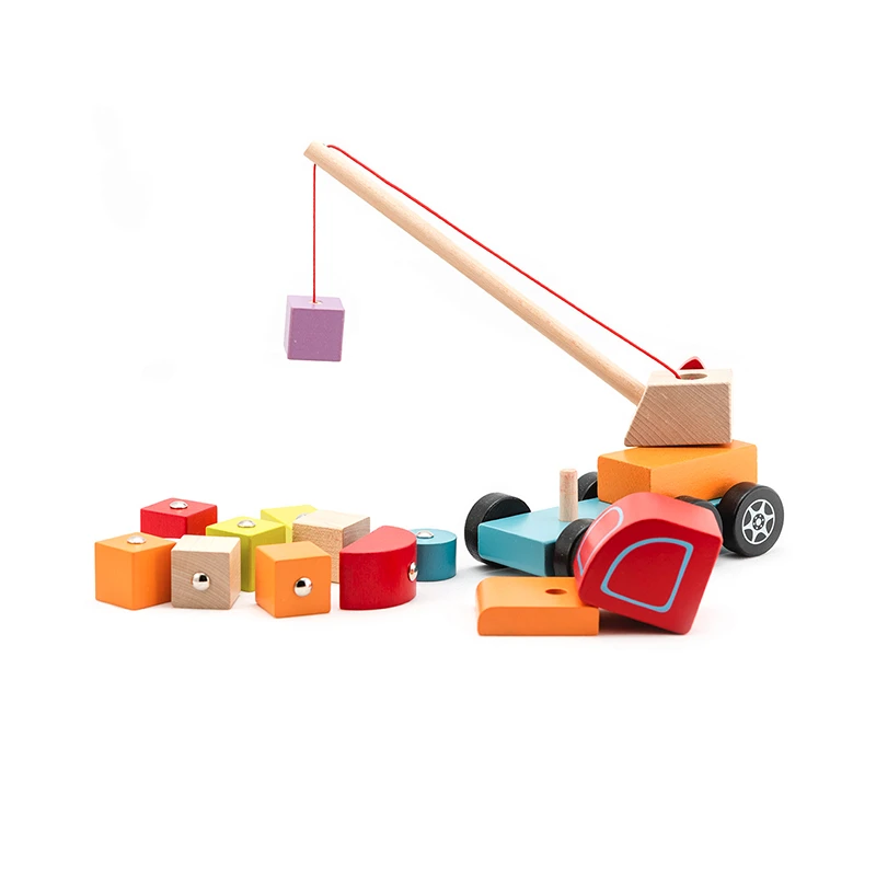 Cubika 13982 Crane Truck - Kranauto Mit Magnet + Zubehör Holz Ukrainian Toys 4 Cubika 13982 Crane Truck - Kranauto Mit Magnet + Zubehör Holz Ukrainian Toys – Bild 2
