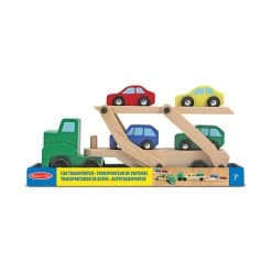 Melissa & Doug 14096 Autotransporter Mit 4 Autos Holz -Le Toy Van Geschäft 14096 3 Autotransporter