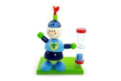 Hess 14526 Zahnputzuhr "Ritter" Holz Erzgebirge