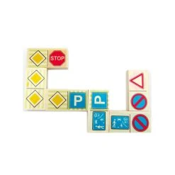 Hess 14951 Domino "Verkehrszeichen" Holz Erzgebirge