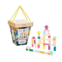 Cubika 15191 Holzbausteine "Cubika 2" Bunt 50-teilig Holz Ukrainian Toys 7 Cubika 15191 Holzbausteine "Cubika 2" Bunt 50-teilig Holz Ukrainian Toys -Le Toy Van Geschäft 15191 3 Holzbausteine Cubika 2