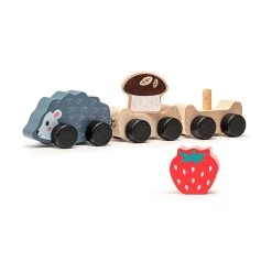 Cubika 15467 Süßer Igel-Zug "Clever Hedgehog" Aus Holz 5-teilig Ukrainian Toys -Le Toy Van Geschäft 15467 3 susser Igel Zug