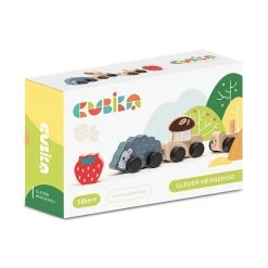 Cubika 15467 Süßer Igel-Zug "Clever Hedgehog" Aus Holz 5-teilig Ukrainian Toys -Le Toy Van Geschäft 15467 4 susser Igel Zug
