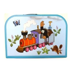 Trötsch 16298 Kinderkoffer "Maulwurf Mit Der Eisenbahn" Blau Gross 30 Cm
