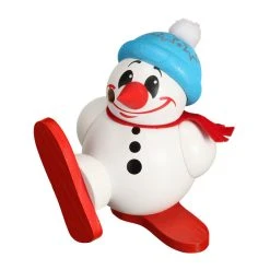 Seiffener Volkskunst 19088 Räuchermann "Cool-Man Skifahrer" Erzgebirge