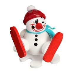 Seiffener Volkskunst 19097 Räuchermann "Cool-Man Skisturz" Erzgebirge