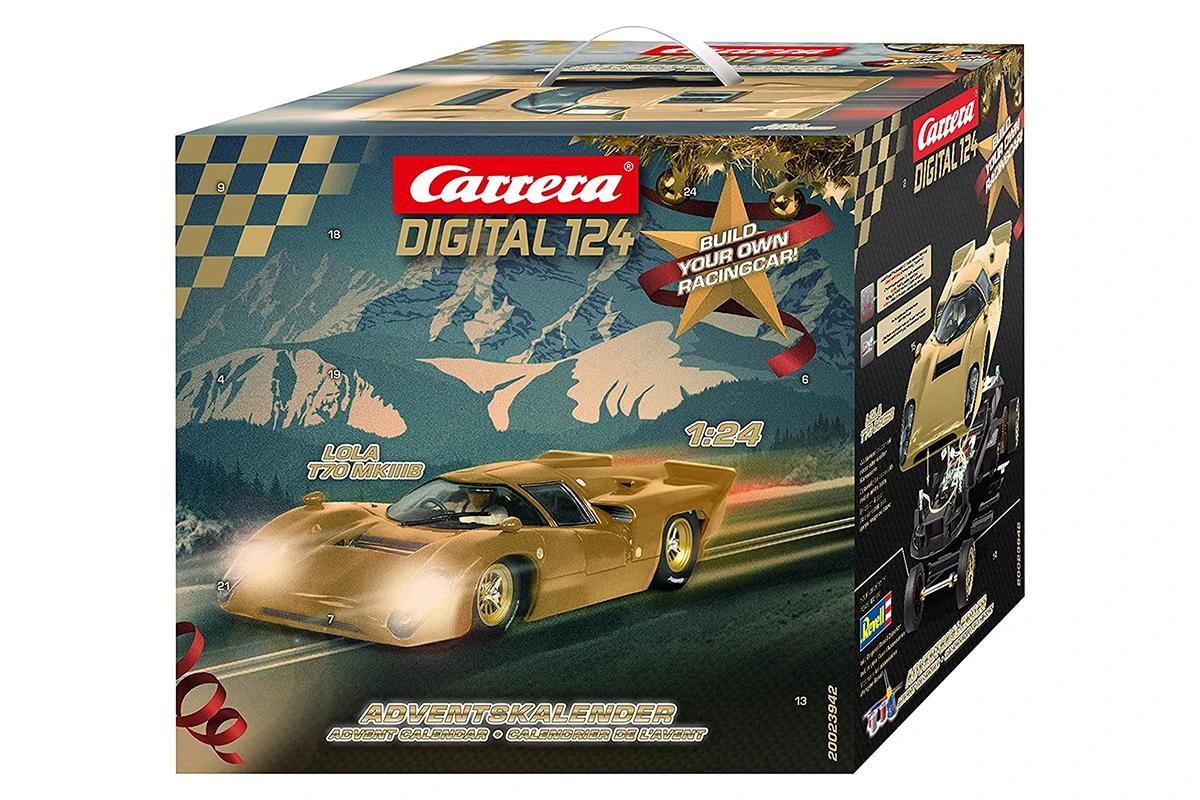 Carrera 20023942 Digital 124 Adventskalender Bausatz Lola T70 MKIIIb Gold Fahrzeug 3 Carrera 20023942 Digital 124 Adventskalender Bausatz Lola T70 MKIIIb Gold Fahrzeug