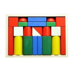 Ebert 206019 Baukasten 22 Große Blöcke Bunt In Holzkasten Erzgebirge