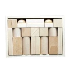 Ebert 206026 Baukasten 22 Große Blöcke Natur In Holzkasten Aus Dem Erzgebirge