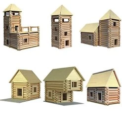 Walachia W21 "Vario XL" 184-teilig Holzbaukasten Haus
