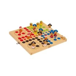 Legler 10951 Ludo "Pirateninsel" Holz 16 Piratenfiguren
