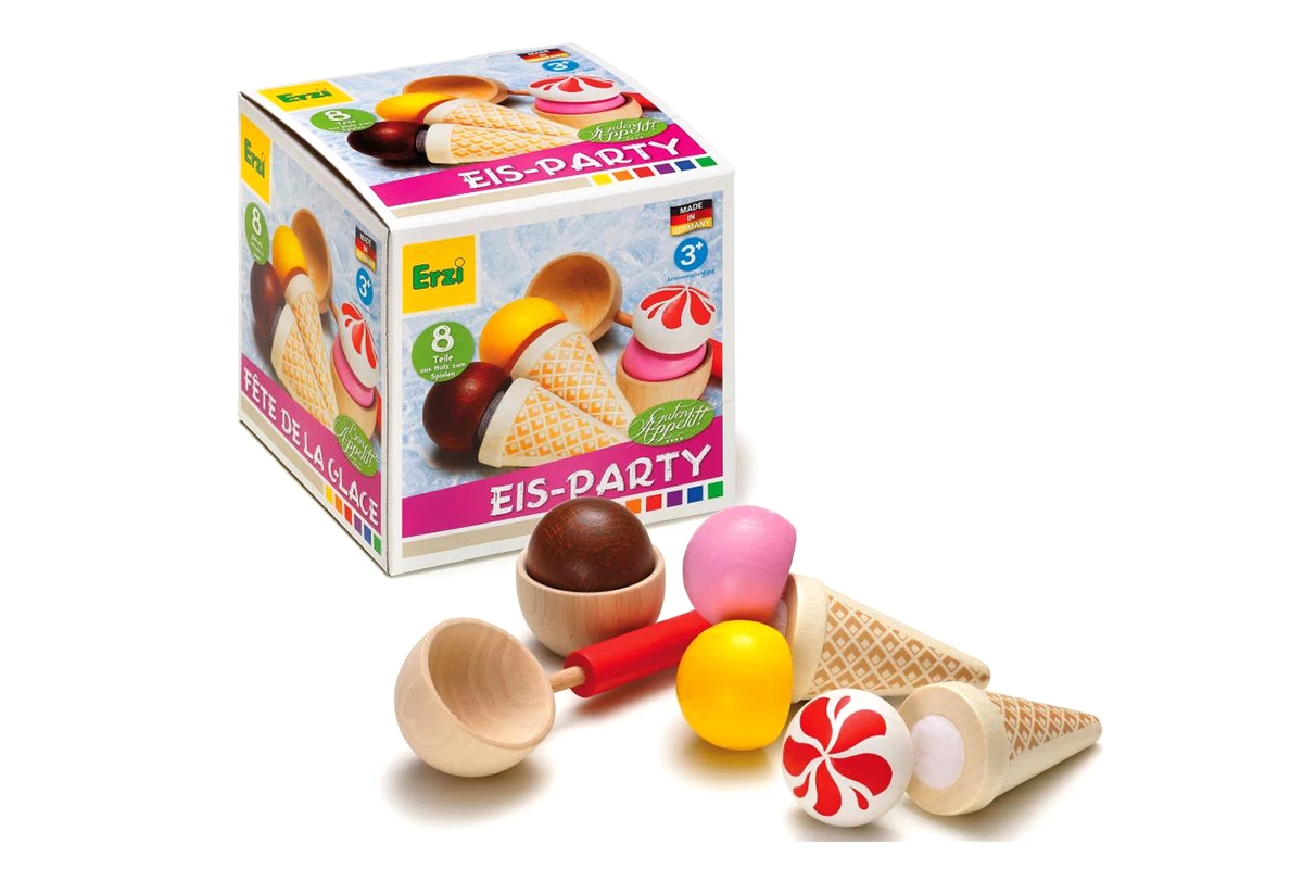 Erzi 28157 Eis-Party Ice Cream Set Für Kaufladen Oder Kinderküche Holz Erzgebirge 3 Erzi 28157 Eis-Party Ice Cream Set Für Kaufladen Oder Kinderküche Holz Erzgebirge