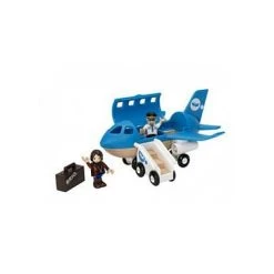 Brio 33306 Blaues Flugzeug Für Flughafen Zur Holzeisenbahn