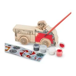 Melissa & Doug 33266 PAW Patrol Holzfahrzeuge Bastelset Zum Bemalen Und Bekleben -Le Toy Van Geschäft 33266 4 PAW Patrol Holzfahrzeuge Bastelset