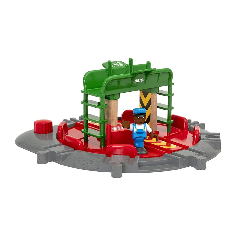 Brio 33476 Lok-Drehscheibe Mit Kontrollbrücke Für Holzschienenbahn 3 Brio 33476 Lok-Drehscheibe Mit Kontrollbrücke Für Holzschienenbahn