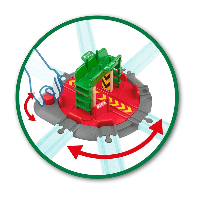 Brio 33476 Lok-Drehscheibe Mit Kontrollbrücke Für Holzschienenbahn 4 Brio 33476 Lok-Drehscheibe Mit Kontrollbrücke Für Holzschienenbahn – Bild 2