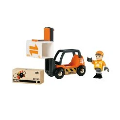 Brio 33573 Gabelstapler Mit Figur Für Holzeisenbahn