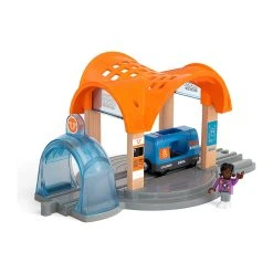 Brio 33973 Smart Tech Sound Bahnhof Mit Action Tunnel Für Holzeisenbahn