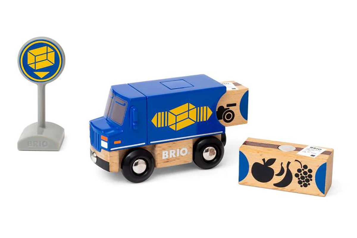 Brio 36020 Zustell-Fahrzeug Blau Für Holzeisenbahn 3 Brio 36020 Zustell-Fahrzeug Blau Für Holzeisenbahn