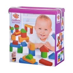 Eichhorn 50421 Bunte Holzbausteine-Box (50 Stück) -Le Toy Van Geschäft 50421 4 bunte Holzbausteine Box 50 Stuck