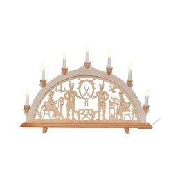 Sigro 5210031 Schwibbogen "Bergleute" Holz