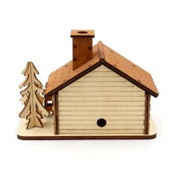 Sigro 521473 Räucherhaus "Skihütte" Natur Holz -Le Toy Van Geschäft 521473 3 Raucherhaus Skihutte