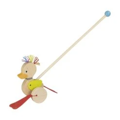 Goki 54882 Schiebetier "Punk-Ente" Watscheltier Holz