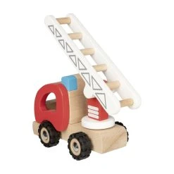 Goki 55789 Holzauto "Feuerwehr Leiterwagen" Rot/weiss -Le Toy Van Geschäft 55789 3 Feuerwehr Leiterwagen