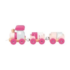 Goki 55872 Holzzug "Stockholm" Rosa Lifestyle Beere Mit Bausteinen -Le Toy Van Geschäft 55872 3 Holzzug Stockholm