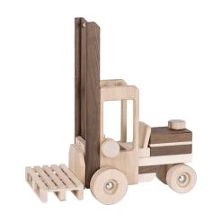 Goki 55901 Gabelstapler Mit Palette Nature Holz