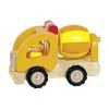 Goki 55926 Holzauto "Betonmischer" Baufahrzeug Orange
