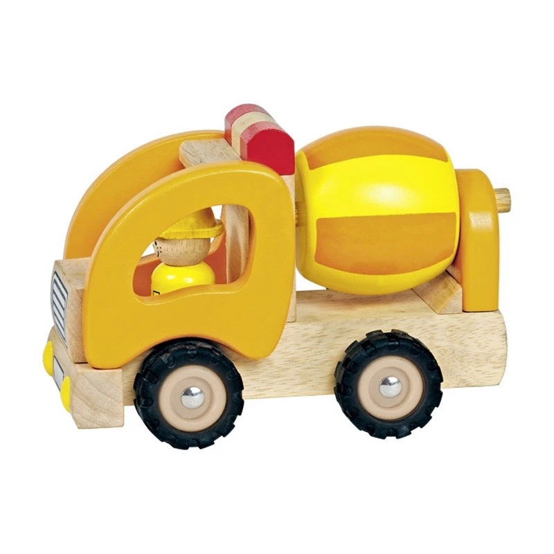 Goki 55926 Holzauto "Betonmischer" Baufahrzeug Orange 3 Goki 55926 Holzauto "Betonmischer" Baufahrzeug Orange