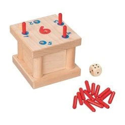 Goki 56799 Würfelspiel "Die Verflixte 6" Holz