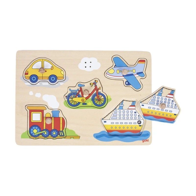 Goki 57519 Soundpuzzle "Verkehrsmittel" Mit Fahrzeugsounds Holz 3 Goki 57519 Soundpuzzle "Verkehrsmittel" Mit Fahrzeugsounds Holz