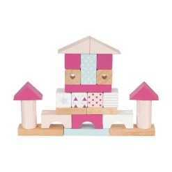 Goki 58460 Holzbausteine-Box Lifestyle Beere (rosa) Holz -Le Toy Van Geschäft 58460 2 Holzbausteine Box rosa